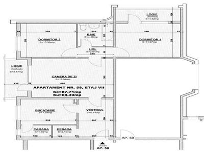 Apartament cu 3 camere in Zona Central