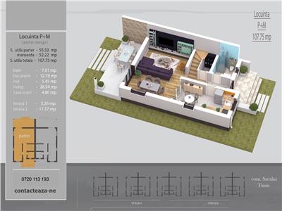 2|2 Duplex 215mp la rosu in Sacalaz